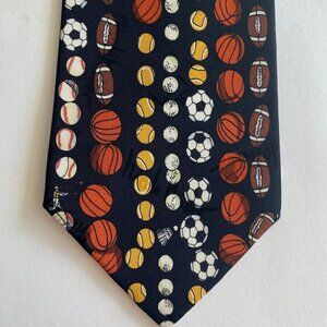 Nicole Miller Sport 100% Silk Neck Tie Novelty Print 90's Teacher's Tie